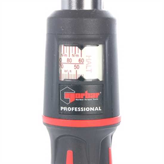 Norbar Professional 340Nm Torque Wrench with ergonomic grip, precise calibration, and large scale window for easy adjustments.