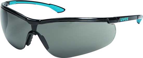 Lightweight uvex sportstyle Grey safety eyewear with scratch-resistant lenses and comfortable fit for optimal protection.