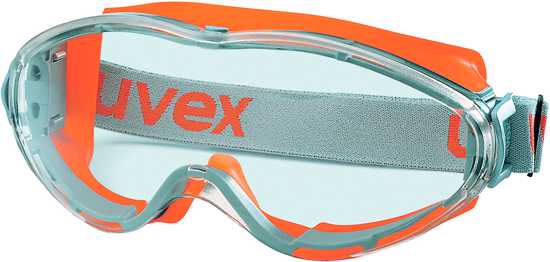 Uvex Ultrasonic SV HC AF Safety Goggle in clear, offering comfort, ventilation, and protection for eyewear in hazardous environments.