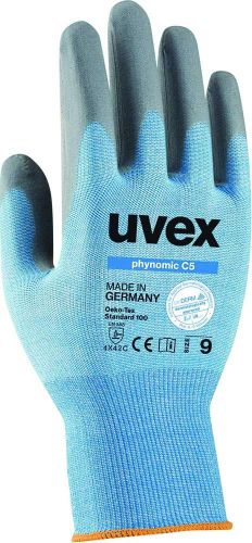 Uvex Phynomic C5 Cut Resistant Gloves (Size 10) offer high cut resistance, excellent grip, and breathability for safety and dexterity.