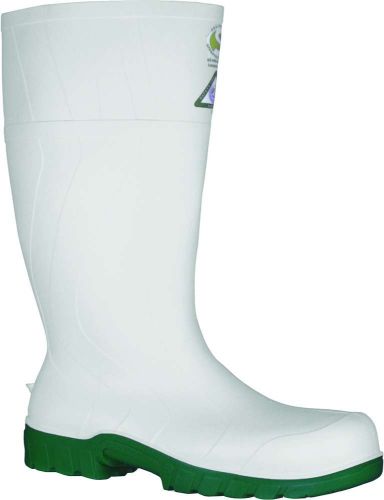Bata Safemate Gumboots in green, size 7, with PVC sole, cushioned insole, and color-coded for easy identification.