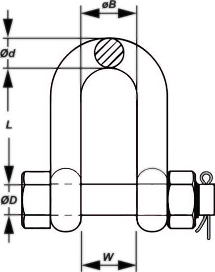 Bullivants Safety Dee Shackle 2.0T with a WLL of 2 tonnes, designed for reliable lifting and secure load connections.