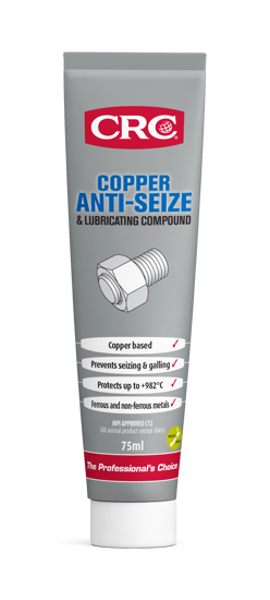 Copper anti-seize lubricant in a 75ml tube, ideal for preventing seizing and enhancing performance in high-temperature applications.