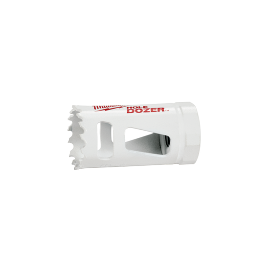 Milwaukee 25mm bi-metal holesaw blade with Rip Guard teeth for maximum strength and quick plug removal feature.