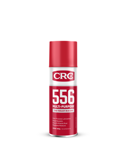 Versatile CRC 5-56 Multi-Purpose Spray, 420ml, penetrates, lubricates, and protects against rust and corrosion in all conditions.