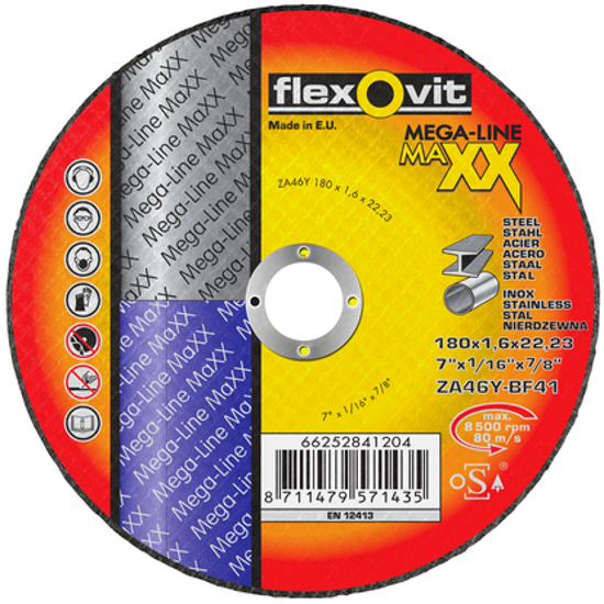 Ultra-thin 180mm cut off discs, 25-pack for precision cutting of metals, featuring Norzon Plus grain technology and 8500 RPM max.