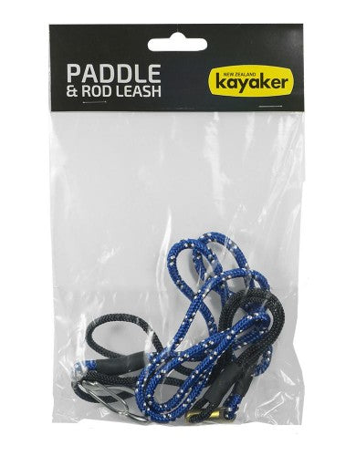 Durable Kayak Rod and Paddle Leash with stainless steel clip for secure attachment, ideal for adventure and safety on the water.