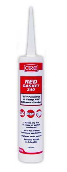 CRC 5078 Red RTV Silicone tube for high-temp gaskets, withstands up to 340°C, ideal for heavy-duty sealing applications.