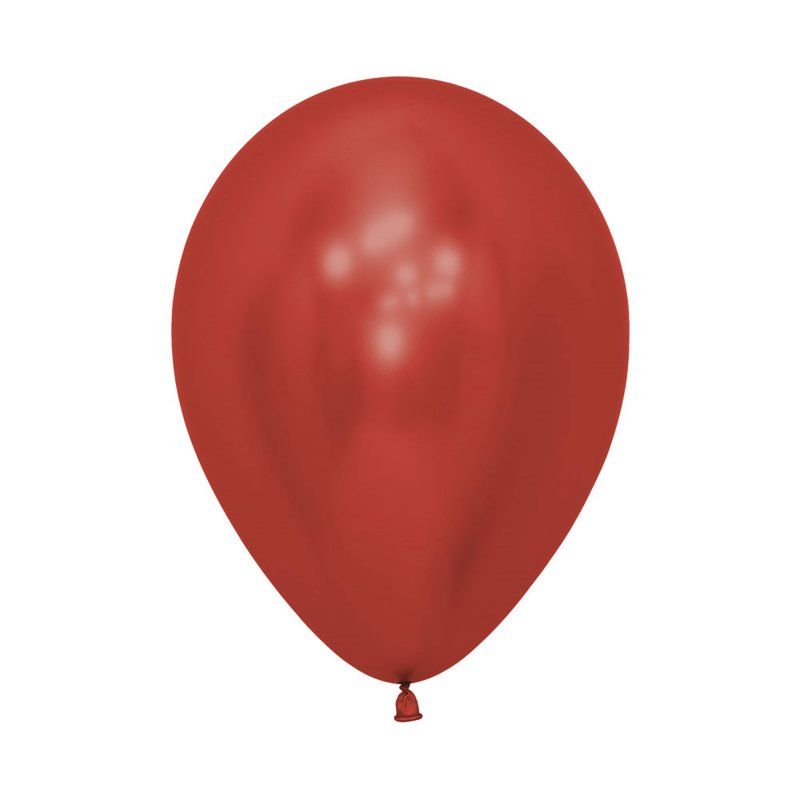 Latex Balloons - Sempertex Crystal Reflex Red (30cm) - Pack of 50