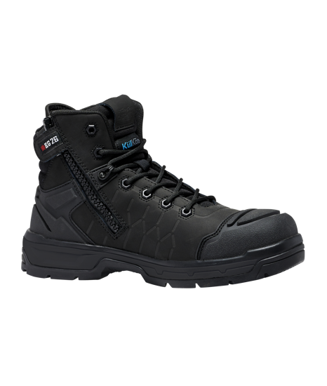 KingGee Quantum K27145 Zip Sided Boot in size 6, featuring cooling technology, shock absorption, and durable design for work safety.