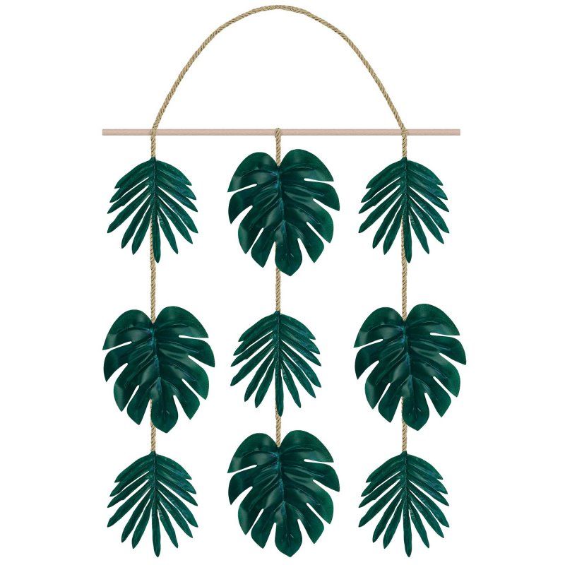 Aloha Palm Leaf Faux Hanging Decoration