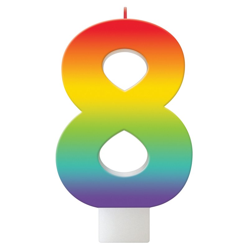 Birthday Candle - BDAY Celeb Rainbow