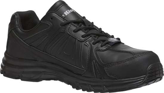 Black KingGee Comptec G44 sport shoes for men, size 12, offering safety, comfort, and durability with slip-resistant features.