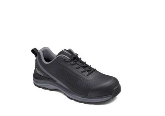 Women's Safety Jogger Blundstone #883 in black, size 9, features breathable nylon, composite toe cap, and slip-resistant outsole.