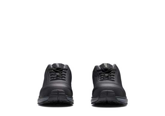 Black women's safety joggers by Blundstone #883, Size 9, featuring breathable nylon, composite toe cap, and slip-resistant outsole.