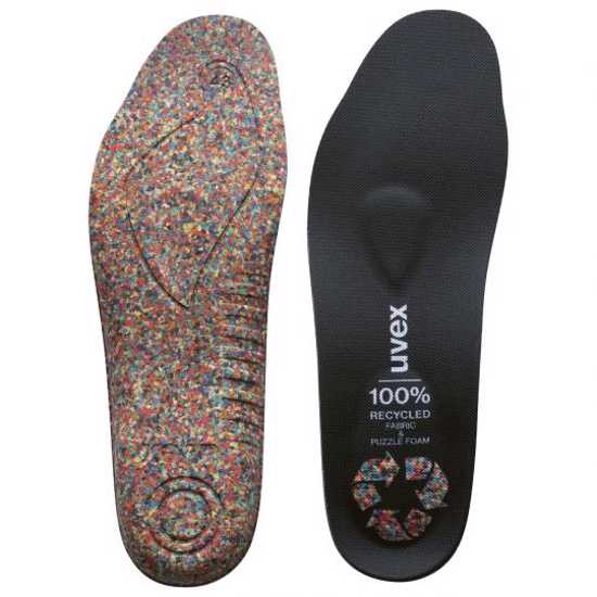 Tan Zip Sided Safety Boots - Uvex 2 X-Flow, size 12, lightweight, water-resistant, slip-resistant with composite toe cap.