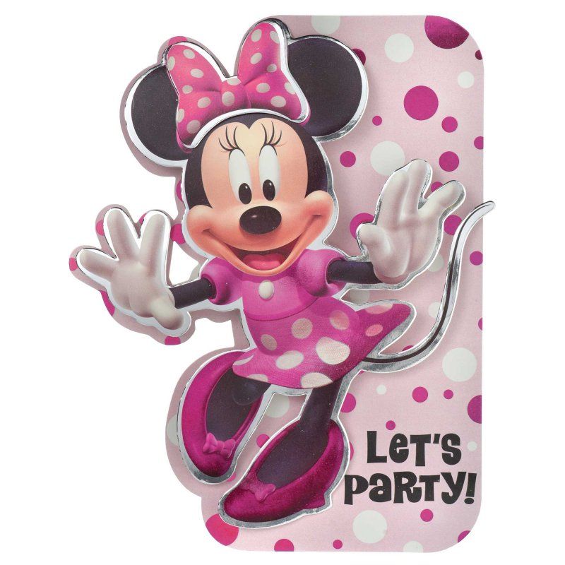 Minnie Mouse Forever Deluxe Foil Invitations & Envelopes - Pack of 8