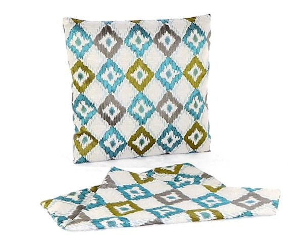 Stylish blue diamond cushion covers set of two, made from thick poly cotton, perfect for elevating home decor.