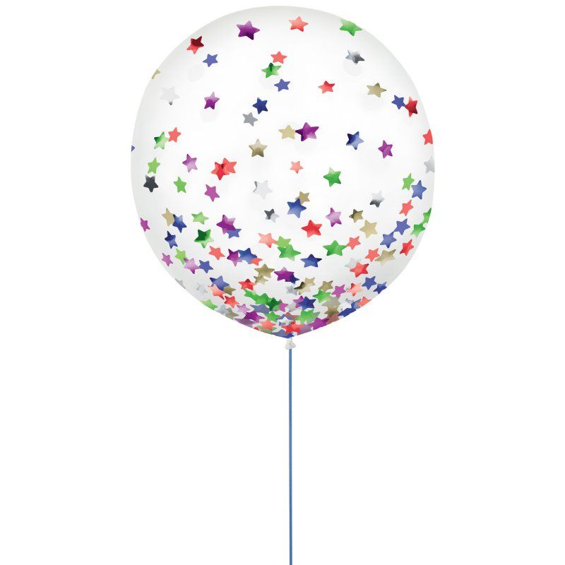 Balloon - Latex Balloons 60cm & Confetti Stars - Pack of 2