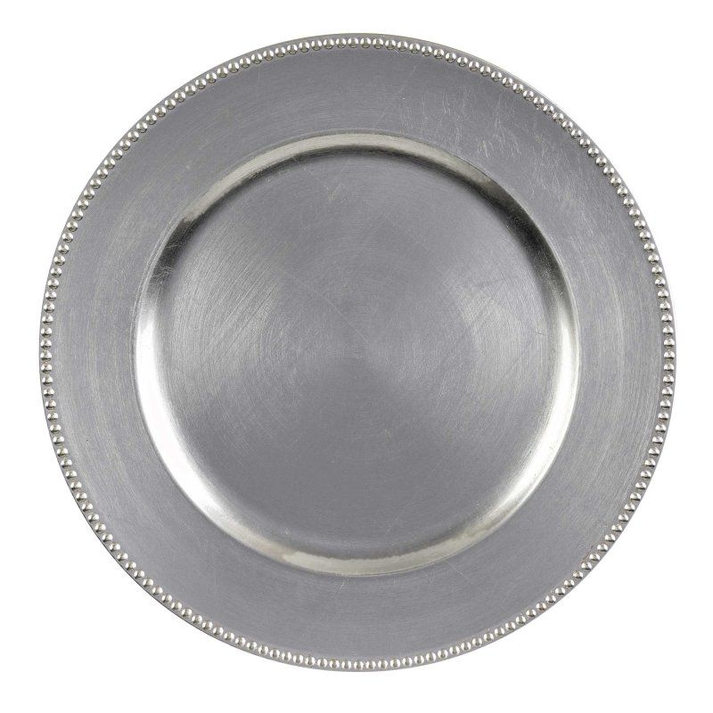 Premium Charger Plate Metallic Silver