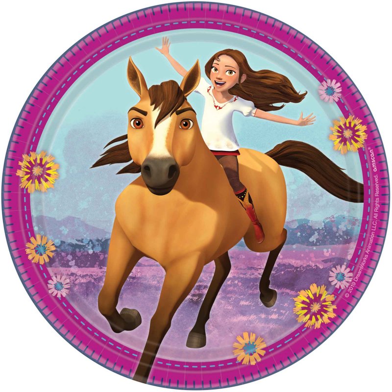 Round Plates - Spirit Ride Free (17cm) (Pack of 8)