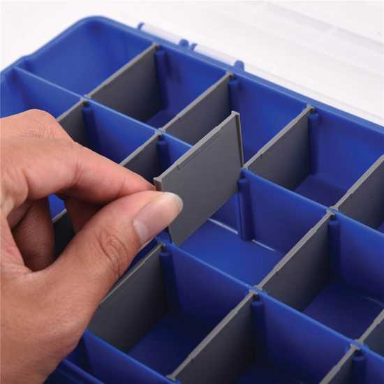 Kincrome Plastic Organiser-Mini with 10 compartments and clear lid for efficient storage of small parts and fasteners.