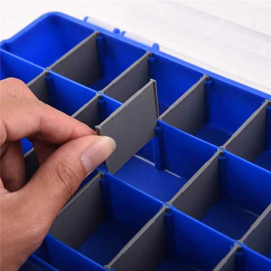 Kincrome Plastic Organiser-Small with 20 compartments and clear lid for easy access to screws and fasteners, portable with handle.