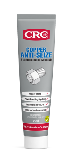 CRC 3145 Copper Anti-Seize 75ml tube, designed for high-performance lubrication and preventing seizing in various metals.