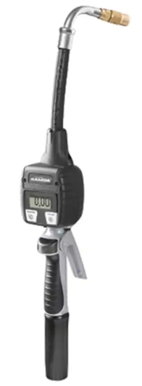 Samoa Electronic Metered Oil Control Valve for precise dispensing, featuring ergonomic design, LCD display, and 30 L/min flow rate.