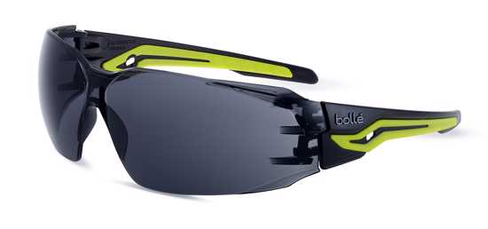 Bolle Silex Platinum Smoke safety glasses with anti-scratch, anti-fog, and a flexible, comfortable fit for ultimate eye protection.