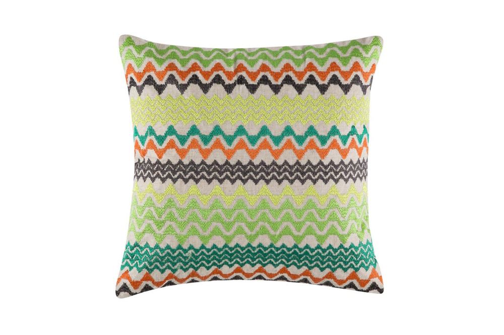 Vibrant green 45x45cm KAS Zigon cushion, perfect for bedding or adding style to your couch.