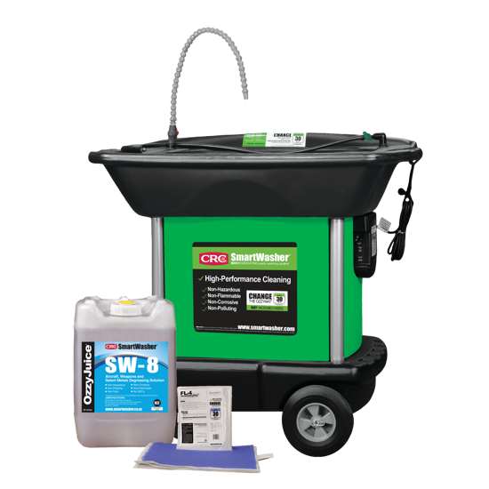 CRC SmartWasher Starter Kit SW37-8, featuring eco-friendly cleaning power for efficient metal parts maintenance.