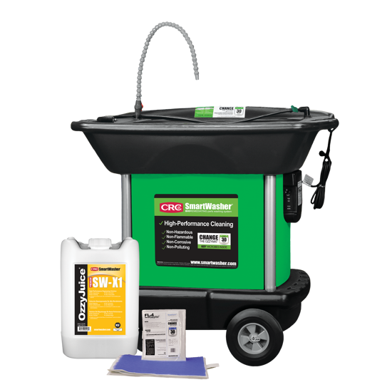 CRC SmartWasher System Starter Kit SW37 - X1: Eco-friendly mobile cleaning system with OzzyJuice and filters for safer degreasing.