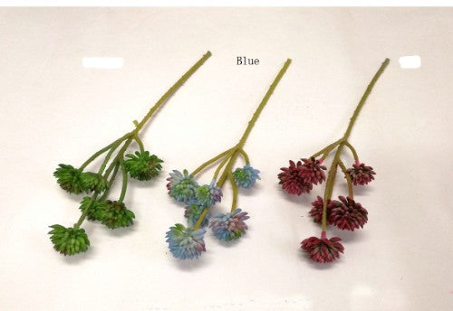 Lifelike tall blue succulent with plump leaves, perfect for home decor, floral arrangements, and events.