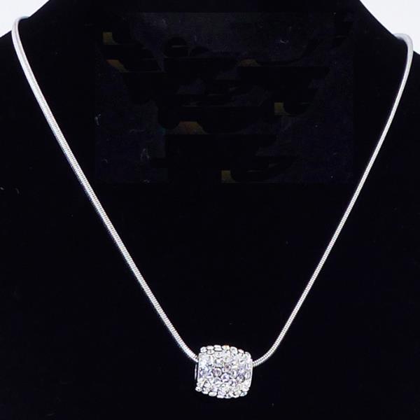 Elegant Diamante Roll Necklace featuring sparkling diamantes, 46cm chain with extension, ideal for versatile styling.
