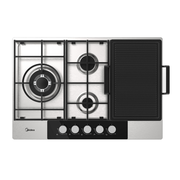 Gas Hob with With Grill
Plate Burner Power - MIDEA 75cm (SS)