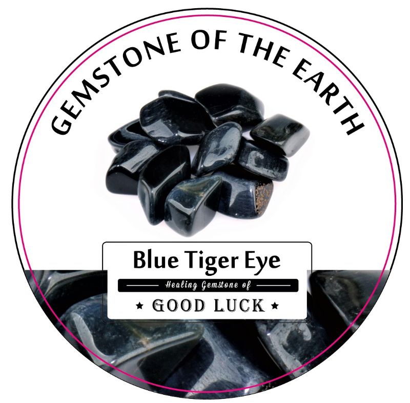 A 0.5Kg box of Tumbled Blue Tiger Eye stones, showcasing deep blue tones, ideal for crystal healing and meditation.