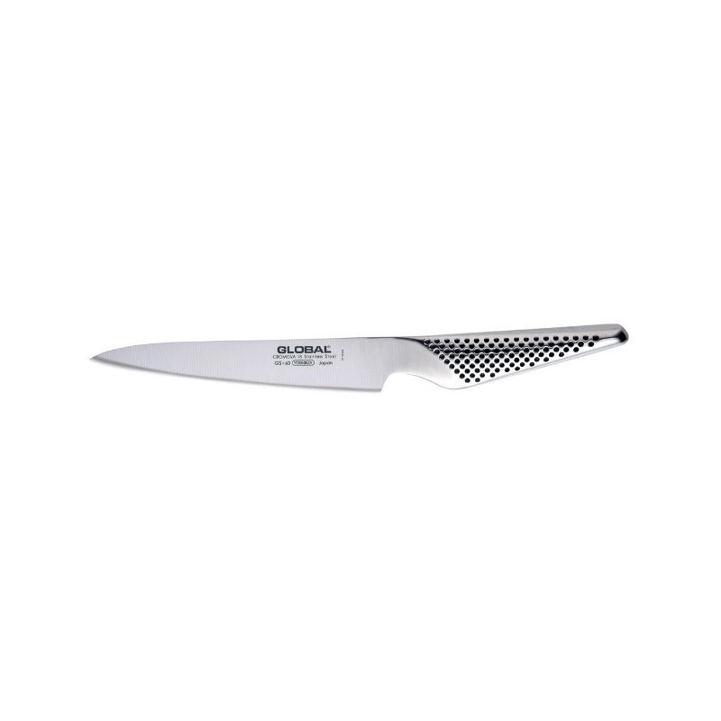 Global GS-60 utility knife, 15cm, stainless steel blade for precision cutting of various ingredients in the kitchen.