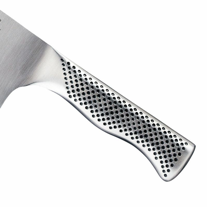 Global Classic Meat Chopper (16cm) engineered for tough cuts, featuring premium stainless steel and ergonomic design for comfort.
