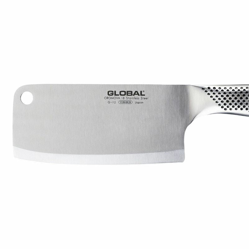 Global Classic Meat Chopper (16cm) with premium stainless steel, designed for tough meat and versatile chopping tasks.