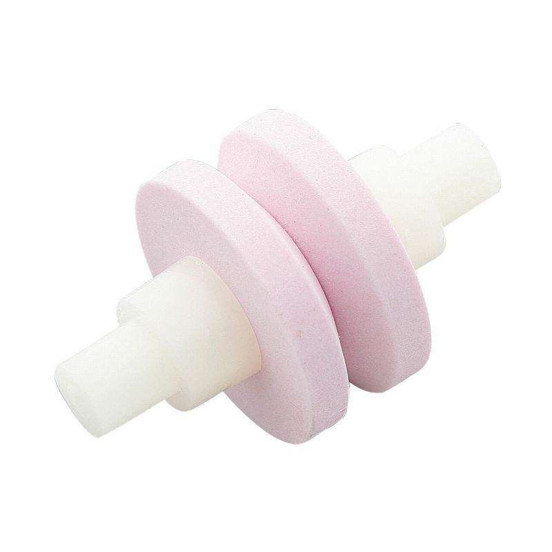 Pink Minosharp replacement wheel for 2-stage sharpener, crafted for precision knife sharpening and sustainable kitchen practices.