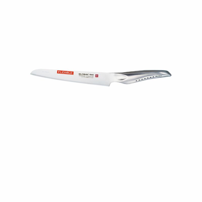 Global Sai Flexible Utility Knife (17cm) with a durable CROMOVA 18 blade, designed for precision cutting and comfort.