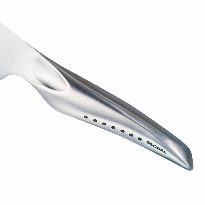 Global Sai Flexible Utility Knife (17cm) with precision blade for seamless cuts, ideal for filleting and intricate kitchen tasks.