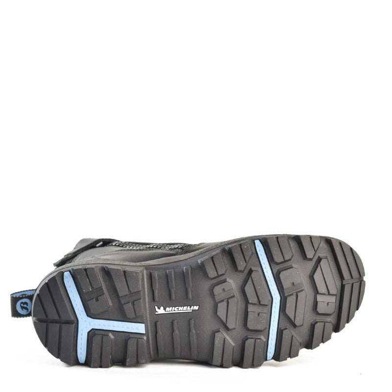 Black leather Bata Horizon SC safety boot, size 14, featuring D30 impact protection and advanced cushioning for worker comfort.