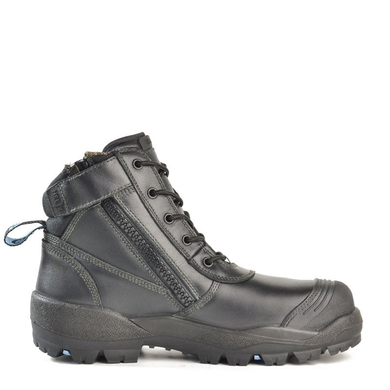 Bata Horizon SC Black Leather Safety Boot for size 3, featuring steel toecap, D30 protection, and durable dual-density sole.