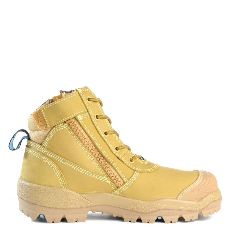 Safety Boot Bata Horizon SC in Wheat Leather, size 6, featuring steel toecap and dual density sole for comfort and protection.