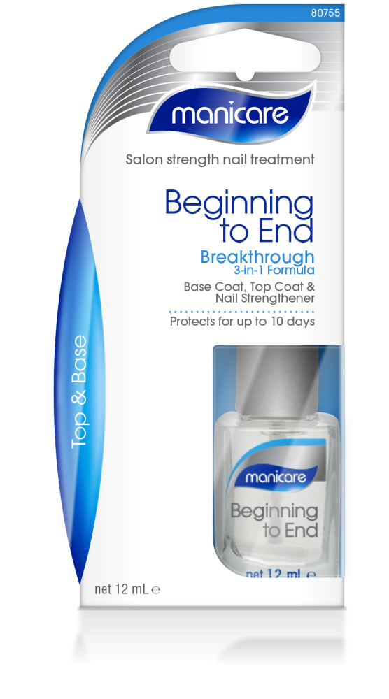 3-in-1 nail care solution combining base coat, top coat, and strengthener, free from harmful chemicals for healthier nails.