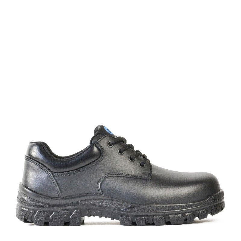 Bata Neptune Naturals safety shoes in black, size 4, featuring steel toecap, slip resistance, and heat resistance up to 180°C.