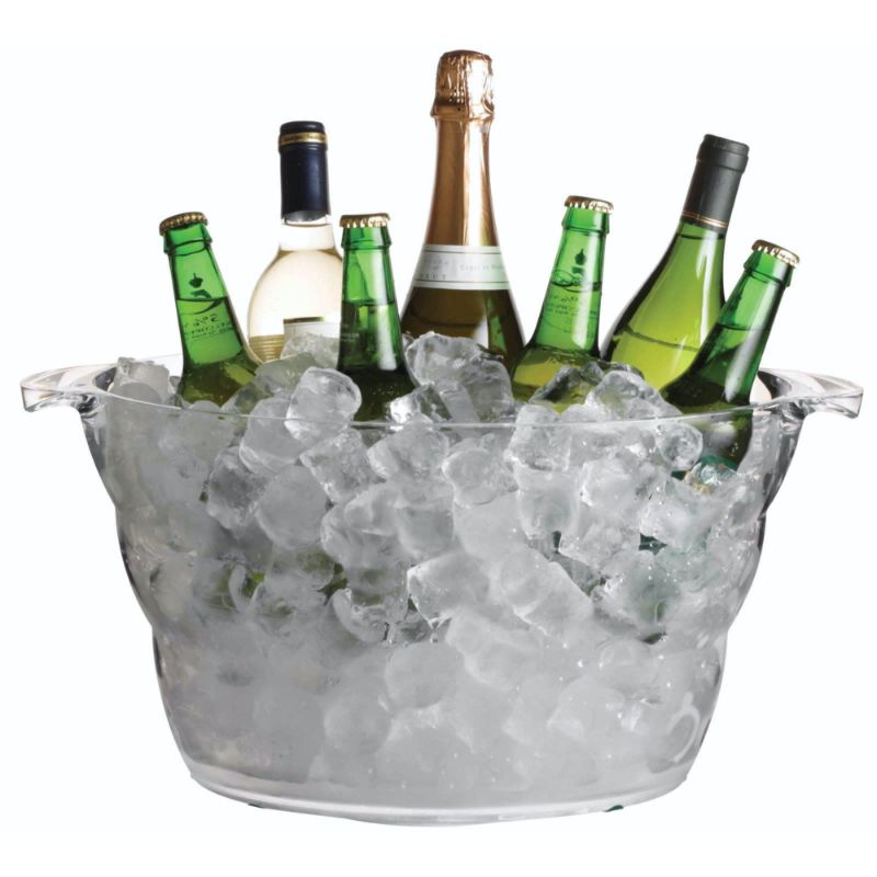 Large Oval Drink Pail Cooler - BarCraft Clear