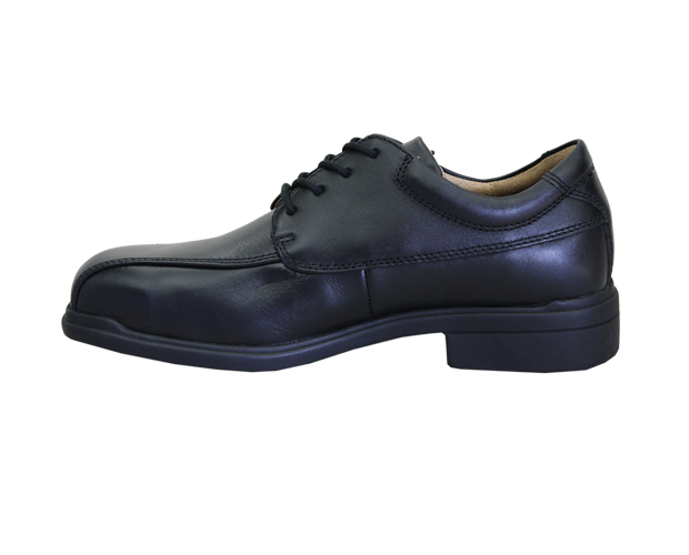 Blundstone Men's Black Lace Up Shoe, Size 7, features steel toe, breathable lining, and durable heat-resistant sole.